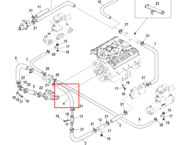 Mercruiser Hose Check Valve To Thermostat Housing (864579)
