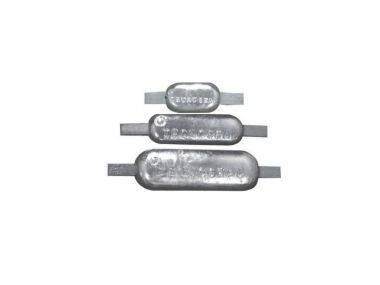 Zink of aluminium anode met RVS lasstrip, verschillende afmetingen