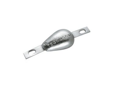 Zink anode met RVS lasstrip, verschillende afmetingen