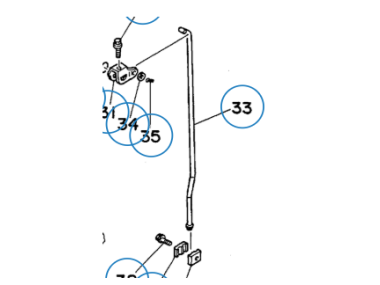 Yamaha 4/5 PK Rod Shift (6E0-44143-10-00)