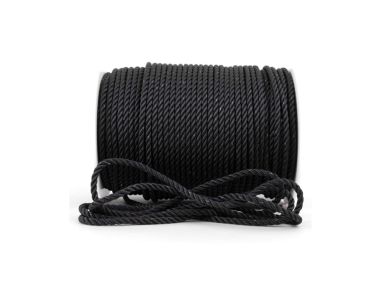 Ankertouw 3-strengs | Zwart | Diameter: 32 mm