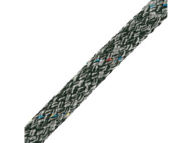 Dubbel Gevlochten Touw 32-strengs | Zwart / Grijs | Diameter: 12 mm