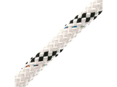 Dubbel Gevlochten Touw 32-strengs | Wit / Zwart | Diameter: 10 mm